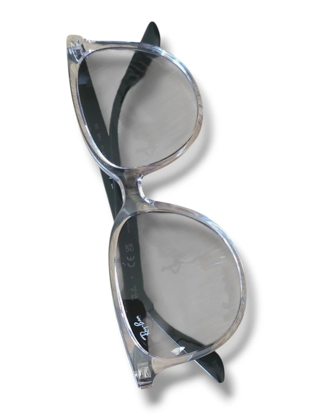 Ray-Ban Clear Frame Women's Sunglasses with Case - Clear/Black (RB4378 6477/11)